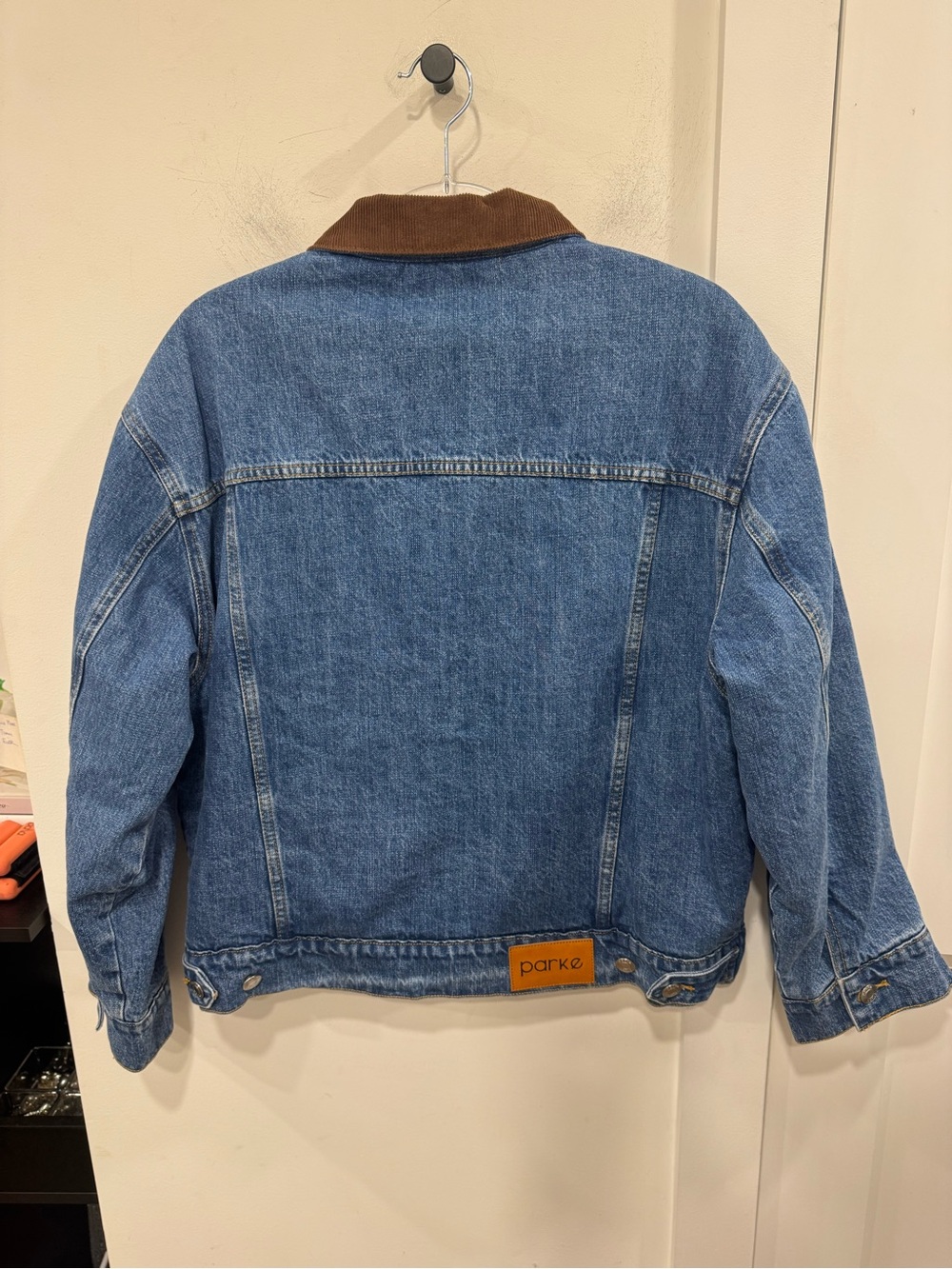 Parke Oversized Sherpa Lined Denim Jacket - Picture 6 of 7